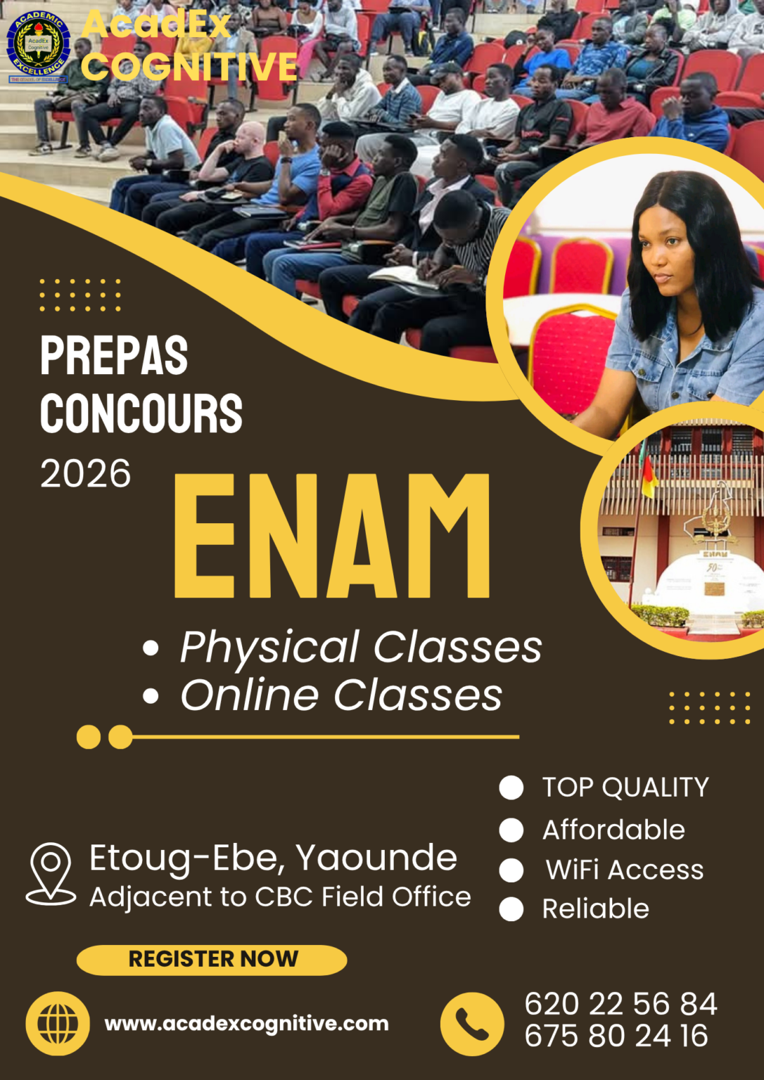 Preparatory Classes for Concours ENAM 2026 - AcadEx COGNITIVE