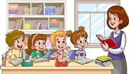 les élèves et l'enseignant dans une salle de classe