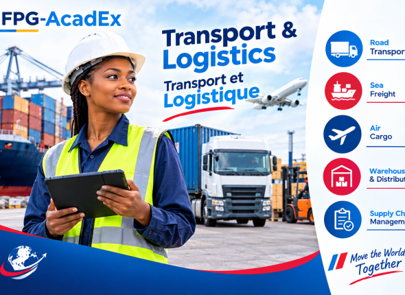Affiche professionnelle du transport et de la logistique